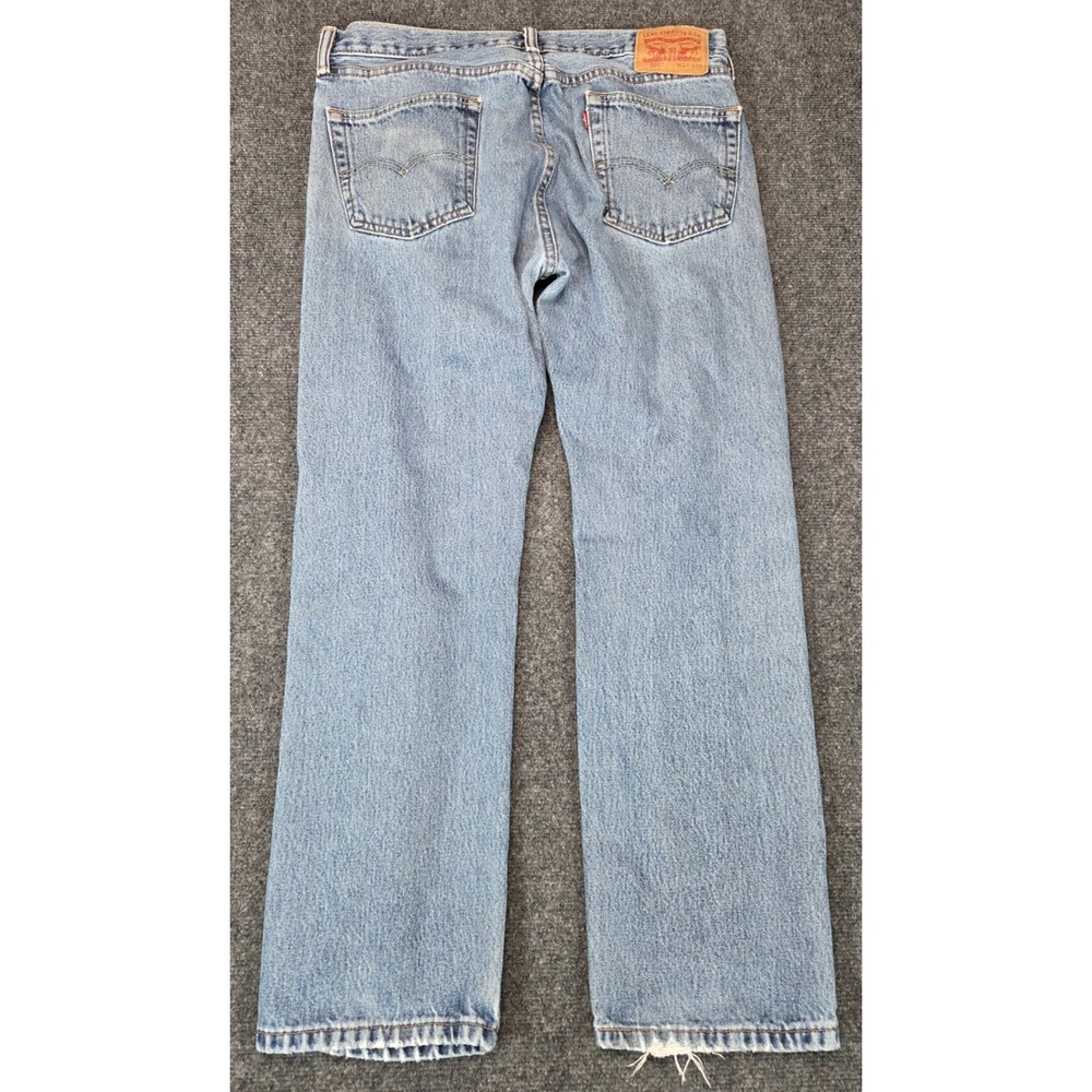 Levis 505 Jeans Mens 34x29 Blue - Picture 5 of 8